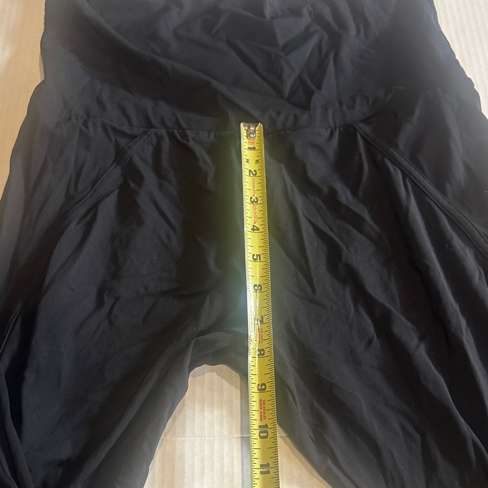 Stella McCartney Adidas black Leggings with partial foot insert fold over waist - Picture 4 of 13